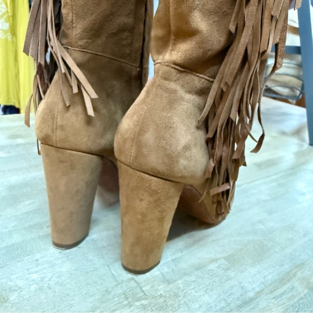 LAUREN RALPH LAUREN Fringe Knee High Boots Sz 5.5 - Picture 3 of 5